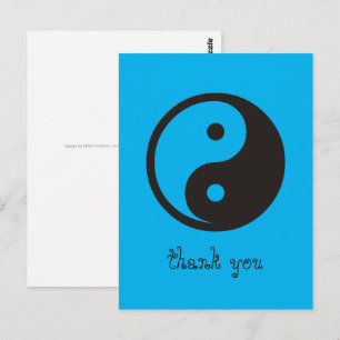 Yin Yang Symbool - ontwerp van vast tattoo Briefkaart