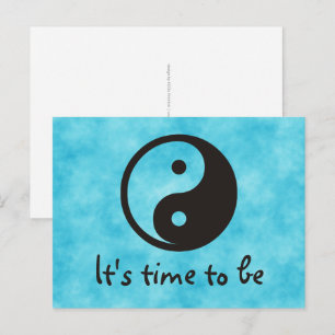 Yin Yang Symbool - ontwerp van vast tattoo Briefkaart