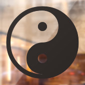 Yin Yang Symbool - ontwerp van vast tattoo Raamsticker (Vel 2)