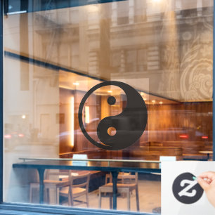 Yin Yang Symbool - ontwerp van vast tattoo Raamsticker