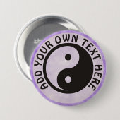 Yin Yang Symbool - ontwerp van vast tattoo Ronde Button 7,6 Cm (Voorkant /achterkant)