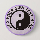 Yin Yang Symbool - ontwerp van vast tattoo Ronde Button 7,6 Cm (Voorkant)