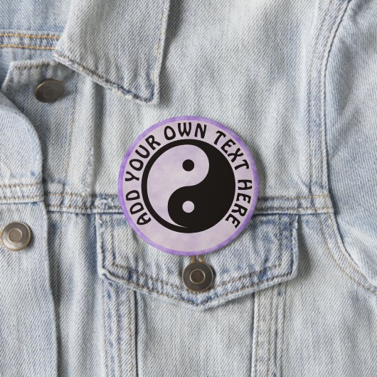 Yin Yang Symbool - ontwerp van vast tattoo Ronde Button 7,6 Cm (In situ)