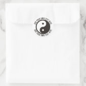 Yin Yang Symbool - ontwerp van vast tattoo Ronde Sticker (Tas)