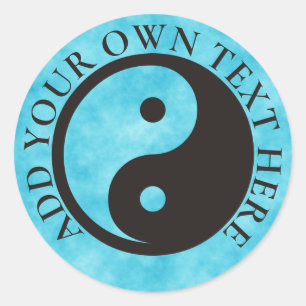Yin Yang Symbool - ontwerp van vast tattoo Ronde Sticker