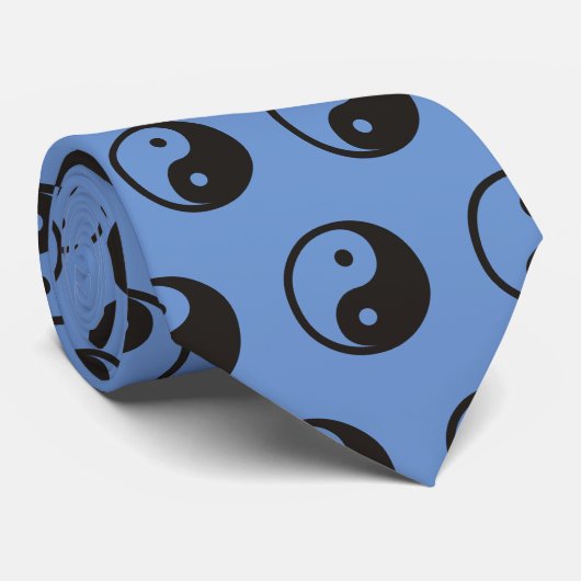 Yin Yang Symbool - ontwerp van vast tattoo Stropdas (Opgerold)