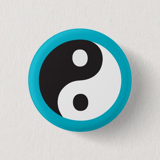 Yin Yang-symbool Ronde Button 3,2 Cm (Voorkant)