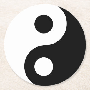  Yin Yang Symbool Ronde Kartonnen Onderzetter