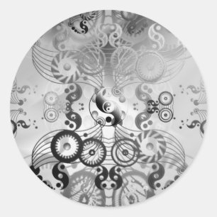 Yin yang-symbool ronde sticker