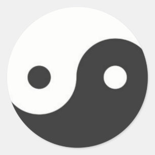 YIN & YANG SYMBOOL RONDE STICKER