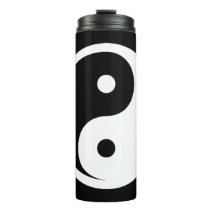Yin Yang-symbool - solide tatoeage ontwerp 2 Thermosbeker