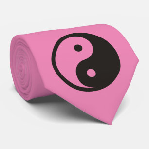 Yin Yang-symbool - solide tatoeage ontwerp Stropdas