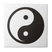 Yin Yang-symbool - solide tatoeage ontwerp Tegeltje (Voorkant)