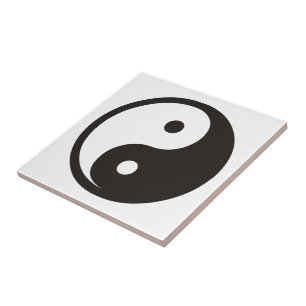 Yin Yang-symbool - solide tatoeage ontwerp Tegeltje