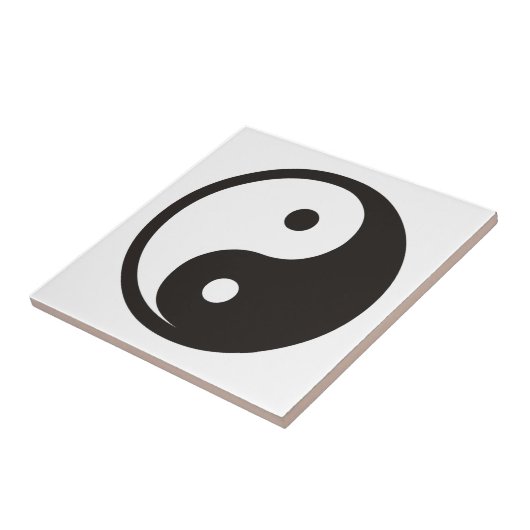 Yin Yang-symbool - solide tatoeage ontwerp Tegeltje (Zijkant)