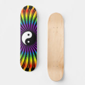 Yin Yang Symbool & Spiral Design: Skateboard (Voorkant)