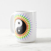 Yin Yang Symbool & Spiral: KoffieMok (Voorkant links)