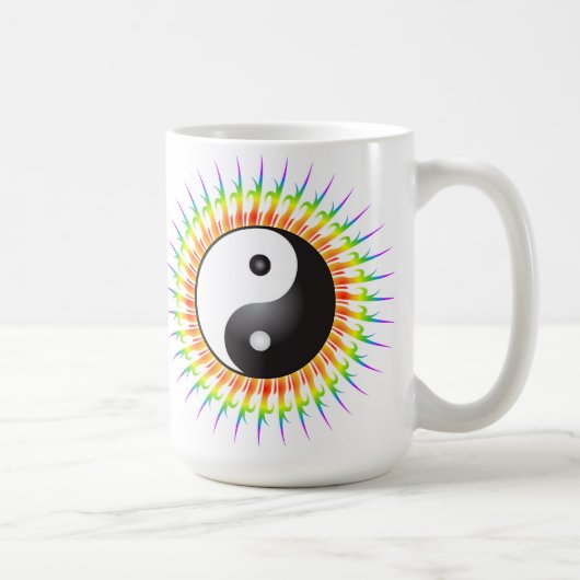 Yin Yang Symbool & Spiral: KoffieMok (Rechts)