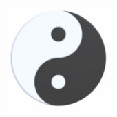 Yin-yang-symbool Sticker (Voorkant)