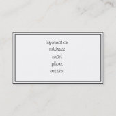 Yin/Yang Symbool Visitekaartje (Achterkant)