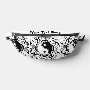 Yin & Yang-symbool Zwart en Wit Tattoo Stijl Heuptasje