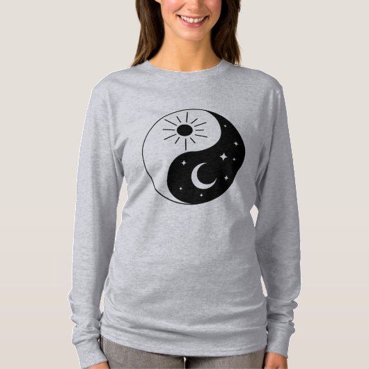 Yin-Yang - T-shirt à manches longues pour femmes (Devant)