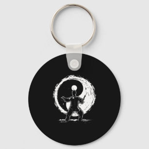 Yin Yang Tai Chi Chuan-instructeur Minimalistisch Sleutelhanger