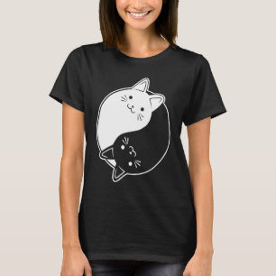 Yin Yang Teken Symbool Kat Kat T-shirt
