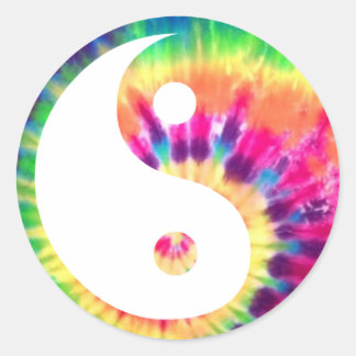 Yin-Yang Tie Dye Ronde Sticker