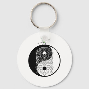 Yin Yang Tiki Warrior Masker Sleutelhanger