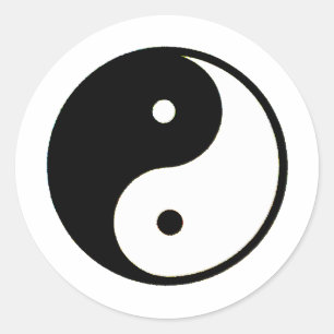 Yin Yang transp Het MUSEUM Zazzle Gifts Ronde Sticker
