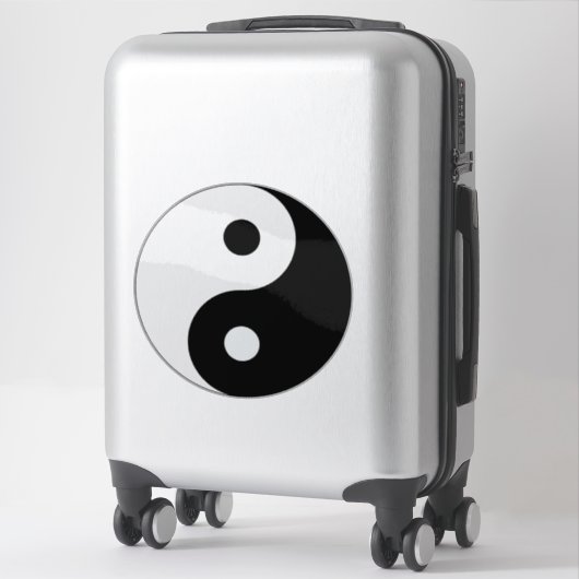 Yin Yang transparant Sticker (Koffer)