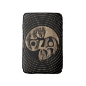 Yin Yang Tree Black en Gold Badmat (Voorkant Verticaal)