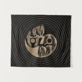 Yin Yang Tree Black en Gold Wandkleed (Voorkant (horizontaal))