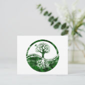 Yin Yang Tree Briefkaart (Staand voorkant)