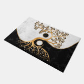 Yin Yang Tree - Marbles and Gold Deurmat (Schuin)