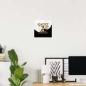 Yin Yang Tree - Marbles en Gold Poster (Thuiskantoor)