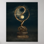 Yin Yang Tree Moonlight Zen Poster (Voorkant)