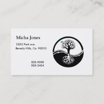 Yin Yang Tree of Life Black & White