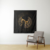 Yin Yang Tree of life - Fluorite and Gold Wandkleed (In Situ (horizontaal))