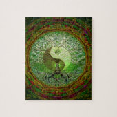 Yin Yang Tree of Life Green Legpuzzel (Verticaal)