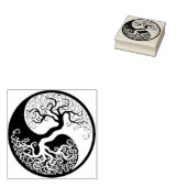 Yin Yang Tree of Life Rubberstempel (Gestempeld)
