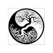 Yin Yang Tree of Life Rubberstempel (Afrduk)