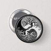 Yin Yang Tree Ronde Button 5,7 Cm (Voorkant /achterkant)