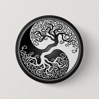 Yin Yang Tree Ronde Button 5,7 Cm