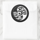 Yin Yang Tree Ronde Sticker (Tas)
