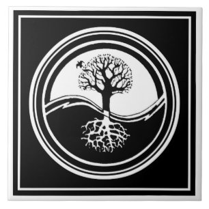 Yin Yang Tree Tile Tegeltje