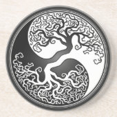 Yin Yang Tree Zandsteen Onderzetter (Voorkant)
