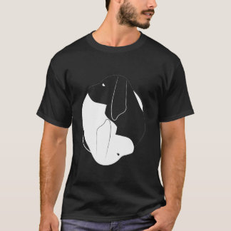 Yin Yang Treeing Walker Coonhound Funny Dog Symboo T-shirt