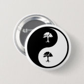 Yin Yang Trees Ronde Button 5,7 Cm (Voorkant /achterkant)